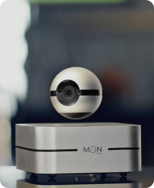 Moon by 1-Ring smart home hub with levitating magnetic ball