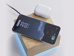 Wireless charging nightstand with fast and convenient charging for mobile devices integrated into the smart bedroom system